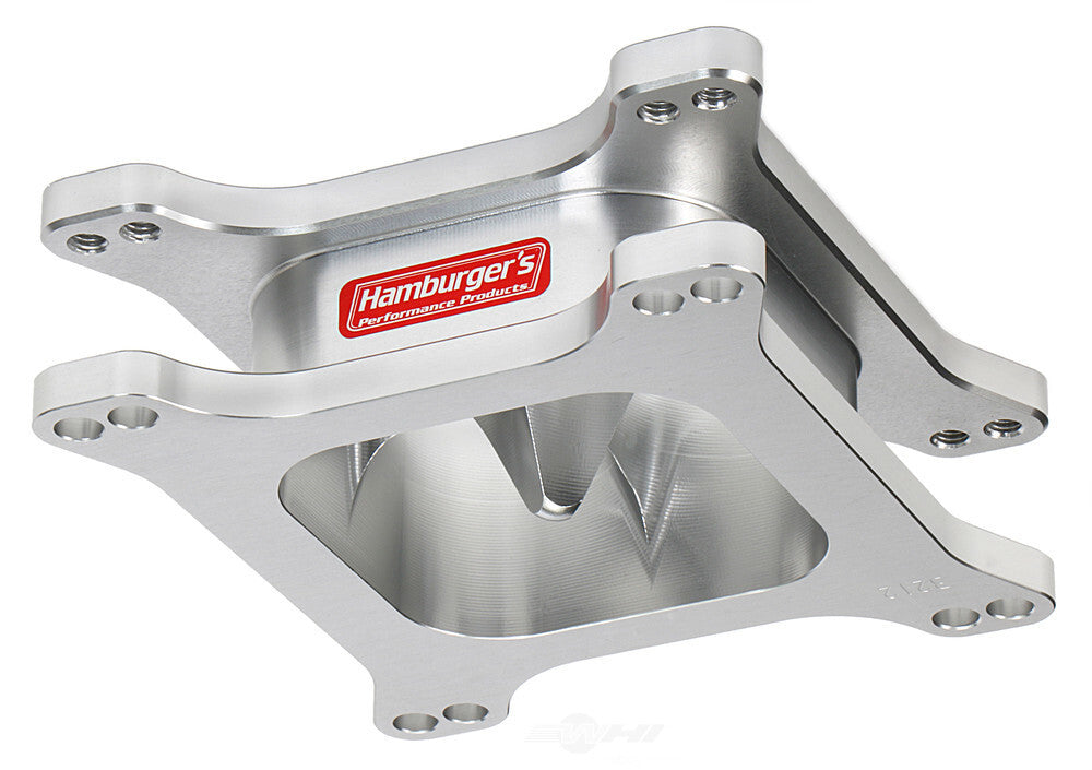 Hamburger's Performance TORQUE-FLOW CARBURETOR SPACER- Holley / AFB- PORTED; 2 in. Tall- Billet Aluminum 3212