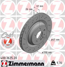 Load image into Gallery viewer, Zimmermann Coated Brake Disc 3635 fits 2003-2006 Mercedes-Benz CL55 Amg / S55 Amg