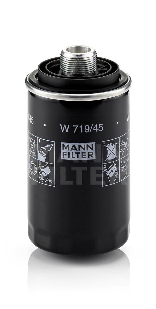 Mann-Filter Oil Filter W 719/45 fits 2008-2018 Audi / Volkswagen