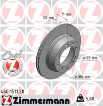 Load image into Gallery viewer, Zimmermann Coated Brake Disc 1511 fits 1977-1982 1987-1988 Porsche 924 / 1978-1986 1988 Porsche 924 / 1978-1986 Porsche 928 / 1983-1986 Porsche 944