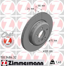 Load image into Gallery viewer, Zimmermann Brake Disc 150.3484.32 fits 2011-2016 BMW 528I / 535D xDrive / 2012-2016 BMW 528I xDrive / 2014-2016 BMW 535D