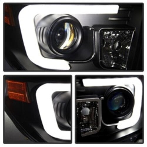 Spyder Auto (Spyder Signature) Projector Headlights - Light Bar DRL - Black 5080158 fits 2014-2018 Toyota Tundra