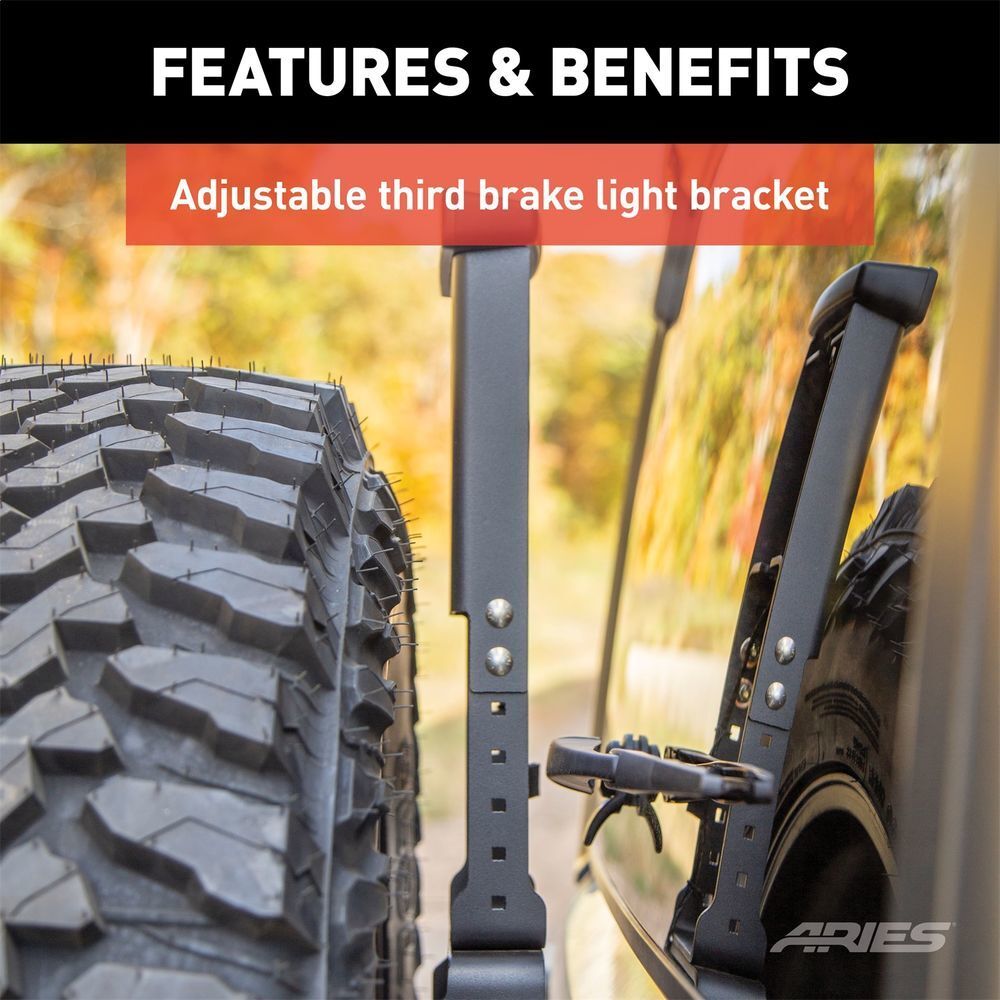 ARIES Jeep Wrangler JL Heavy-Duty Spare Tire Carrier 2563001 fits 2018-2019 Jeep Wrangler
