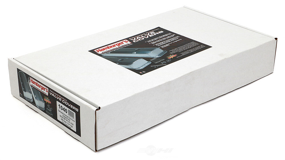 Hamburger's Performance FABRICATED ALUMINUM VALVE COVERS BRUSHED WITH HOLE 1040 fits Ford SB