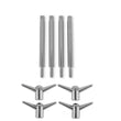 Load image into Gallery viewer, Mr Gasket Valve Cover Y Wing Bolts - Chrome Plated - 4 Pack 9824 fits 1975 Chevrolet Bel Air, C30, Camaro, Caprice, Impala, Nova / 1972-1974 Chevrolet Blazer / 1977-1980 Chevrolet C10, Malibu, K30