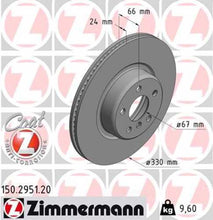 Load image into Gallery viewer, Zimmermann Coated Brake Disc 150.2951.20 fits 2018-2025 BMW 230I / 230I xDrive / 330E / 330E xDrive / 330I / 330I xDrive / 430I / 430I xDrive