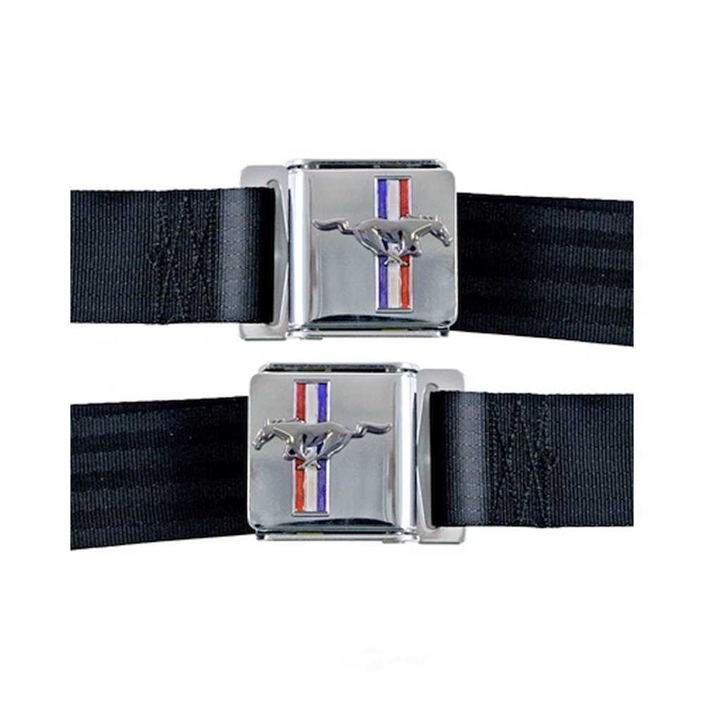 Scott Drake Seat Belt Set with Emblem SB-SA-H fits 1964-1973 Ford Mustang