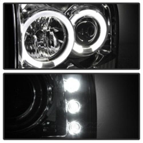 Spyder Auto (Spyder Signature) 1PC Projector Headlights - Version 2 - LED Halo - Chrome 5010360 fits 2000-2004 Ford Excursion / 1999-2004 Ford F-250 Super Duty
