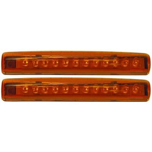 Pacer Performance 12 Diode Single Row LED Light Amber, Pair 20-705