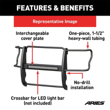 Load image into Gallery viewer, ARIES Pro Series Black Steel Grille Guard P4092 fits Chevrolet Silverado 1500