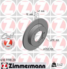 Load image into Gallery viewer, Zimmermann Coated Brake Disc fits 2000-2004 Volvo S40 / V40