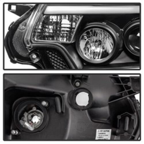 Spyder Auto (Spyder Signature) Projector Headlights - Light Bar DRL - Black 5081711 fits 2012-2015 Toyota Tacoma
