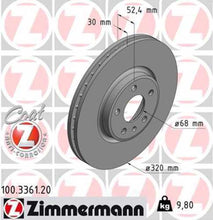 Load image into Gallery viewer, Zimmermann Coated Brake Disc 3361 fits 2013-2017 Audi Q5