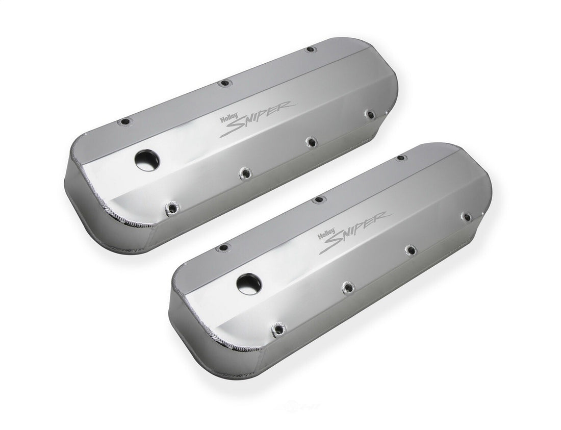 Holley Sniper EFI Sniper Valve Cover - Fabricated Aluminum - Natural Anodized 890002 fits 1965-2000 Chevrolet / GMC