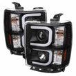 Load image into Gallery viewer, Spyder Auto (Spyder Signature) Projector Headlights - Light Bar DRL - Black 5079473 fits 2014-2015 Chevrolet Silverado 1500