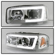 Load image into Gallery viewer, Spyder Auto Signature) Projector Headlights Version 2 Light Bar DRL Chrome 5084620 fits 1999-2007 GMC Sierra 1500 / 1999-2006 GMC Sierra 2500 / 2001-2006 GMC Sierra 3500 / 2000-2006 GMC Yukon / 2000-2006 GMC Yukon XL