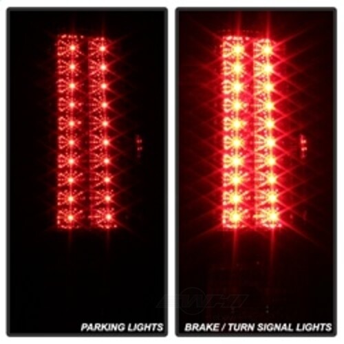 Spyder Auto (Spyder) LED Tail Lights - Red Clear 5014955 fits 2007-2013 GMC Sierra / 2007-2013 GMC Sierra 1500 / 2007-2014 GMC Sierra 2500 HD / 2011-2013 GMC Sierra 3500 HD