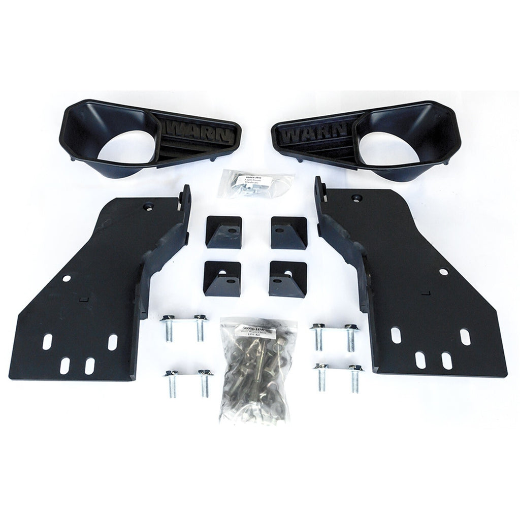 Warn 1-Piece Direct-Fit Grill Guard With Winch Mount Textured Black Steel 95220