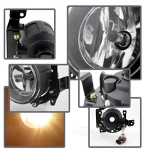Spyder Auto (Spyder) OEM Fog Lights W/Switch - Clear 5077769 fits 2014-2015 Mitsubishi Mirage