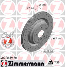 Load image into Gallery viewer, Zimmermann Coated Brake Disc 3689 fits 2012-2013 Mercedes-Benz ML350 / ML550