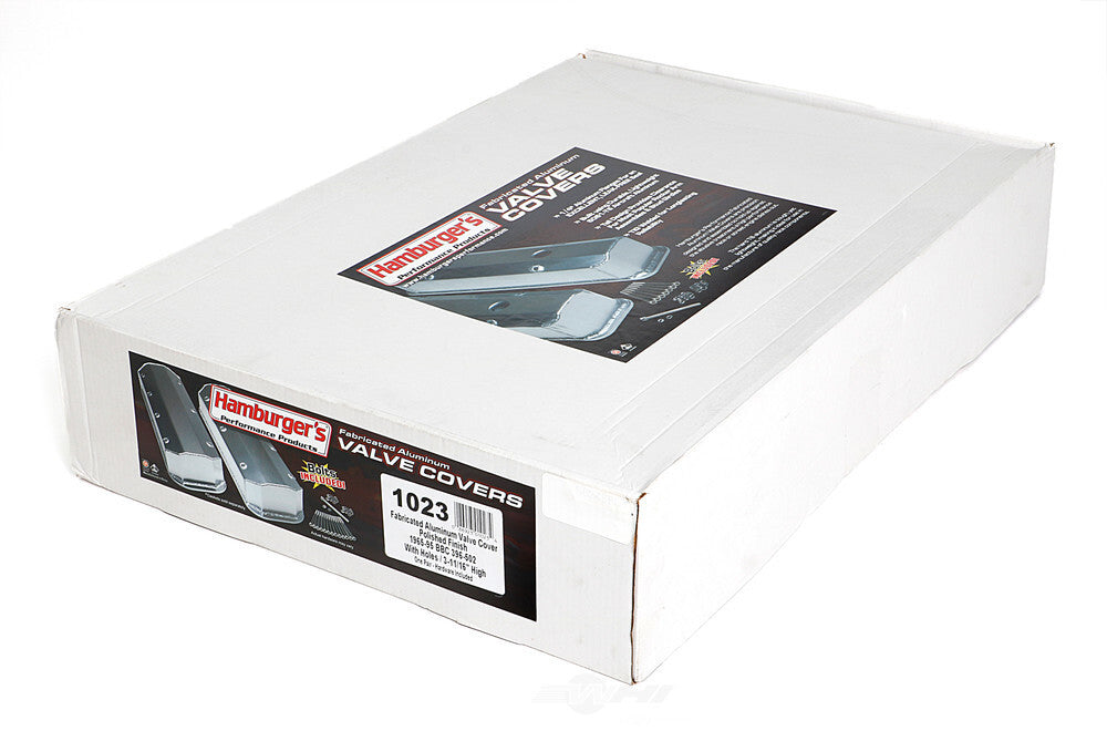 Hamburger's Performance FABRICATED ALUMINUM VALVE COVERS POLISHED WITH HOLE 1023 fits Chevy BB