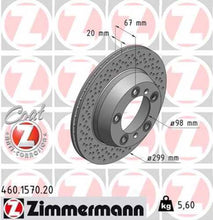 Load image into Gallery viewer, Zimmermann Coated Brake Disc 1570 fits 2017-2022 Porsche 718 Boxster / 2017-2022 Porsche 718 Cayman / 2005-2016 Porsche Boxster / 2007-2012 2014-2016 Porsche Cayman