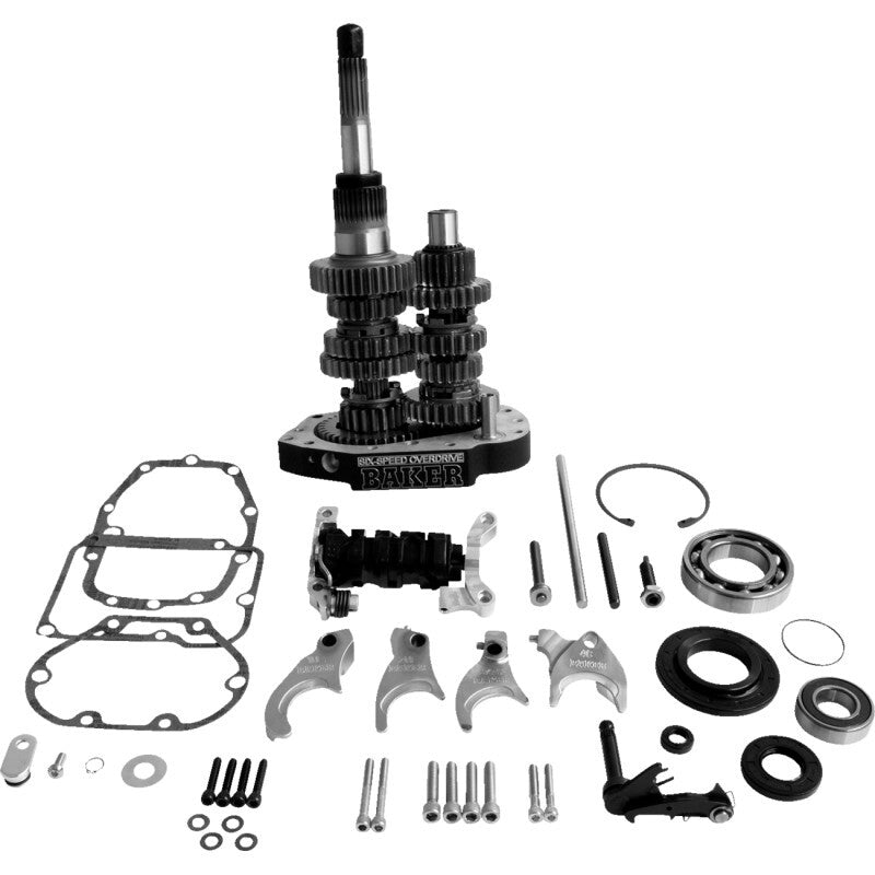 Baker 6-Speed Gear Set - Black OD6-401-03 fits 1995-1997 Harley-Davidson Bad Boy / 1991-1997 Dyna / 1992 Dyna Glide / 1990-1992 Electra Glide / 1990-1997 Fat Boy / 1990-1997 Heritage Softail / 1997 Heritage Springer / 1990-1992 Low Rider