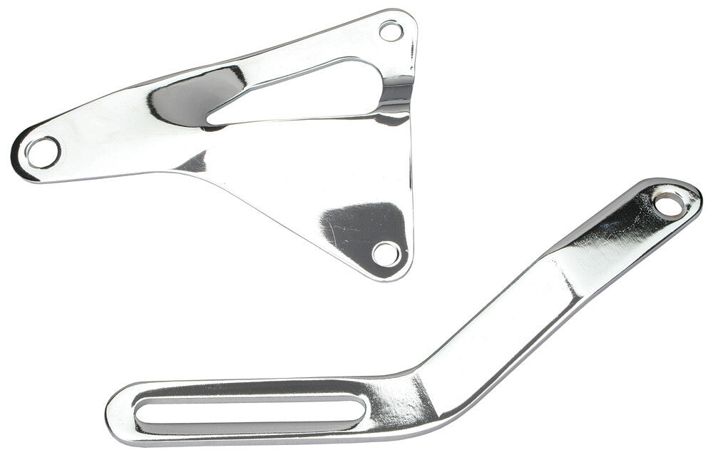Trans-Dapt Performance Alternator Bracket Set; Chrome 9455 fits 1966-1973 Ford Bronco / 1969-1970 Ford Falcon / 1971-1973 Ford Maverick / 1964-1968 1971-1972 Ford Mustang / 1965-1969 1971-1973 Ford Ranchero 289 / 302 / 351W