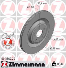 Load image into Gallery viewer, Zimmermann Coated Brake Disc 3362 fits 2011-2018 Audi A8 Quattro / 2013-2018 Audi S6 / 2013-2018 Audi S7 / 2013-2018 Audi S8