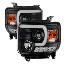 Load image into Gallery viewer, Spyder Auto (Spyder Signature) Projector Headlights - Light Bar DRL - Black 5080851 fits 2014-2018 GMC Sierra / 2014-2018 GMC Sierra 1500 / 2014-2018 GMC Sierra 2500 Hd / 2014-2018 GMC Sierra 3500 Hd