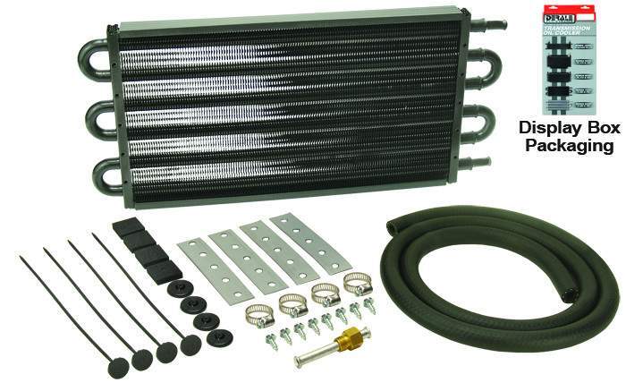 Derale 6 Pass 17" Series 7000 Copper/Aluminum Transmission Cooler Kit, Intermediate 13103 fits 1946-2019 Acura / Buick / Chevrolet and more