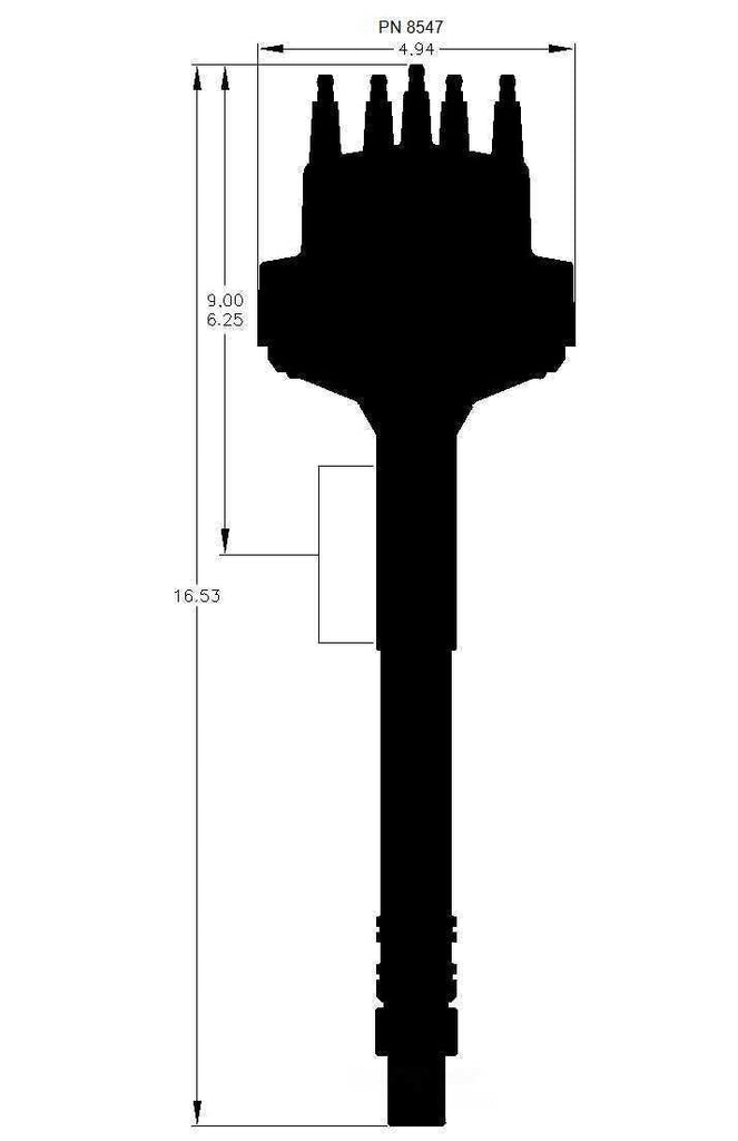 MSD Extra Tall Slip Collar Pro-Billet Distributor 8547 fits Chevy