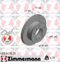 Load image into Gallery viewer, Zimmermann Coated Brake Disc 6470 fits 2003-2006 Dodge Sprinter 2500 / Sprinter 3500