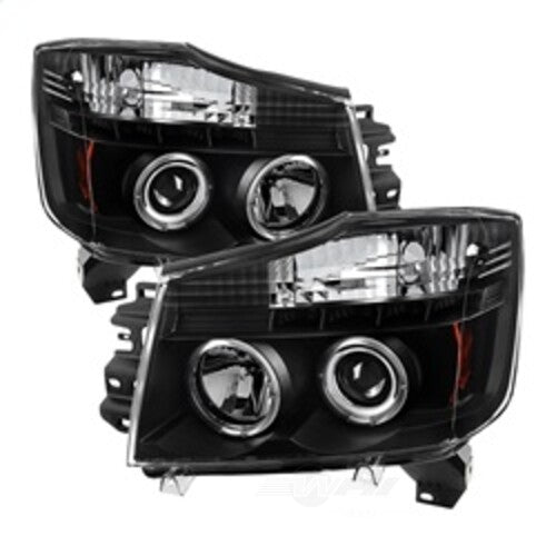 Spyder Auto (Spyder Signature) Projector Headlights - LED Halo - Black 5011572 fits 2005-2007 Nissan Armada / 2004-2015 Nissan Titan