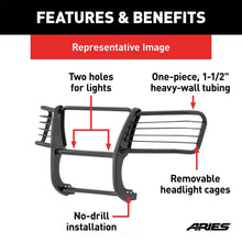 Load image into Gallery viewer, ARIES Black Steel Grille Guard 5041 fits 1997-2004 Dodge Dakota, DURANGO