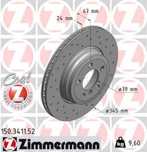 Load image into Gallery viewer, Zimmermann Brake Disc 3411 fits 2002-2005 BMW 745LI / 745I / 2003-2005 BMW 760LI / 760I