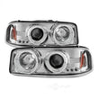 Load image into Gallery viewer, Spyder Auto (Spyder Signature) Projector Headlights - LED Halo - Chrome 5009364 fits 1999-2007 GMC Sierra 1500 / 1999-2004 GMC Sierra 2500 / 2001-2006 GMC Sierra 2500 HD / 2001-2006 GMC Sierra 3500 / 2000-2006 GMC Yukon / 2000-2006 GMC Yukon XL 1500