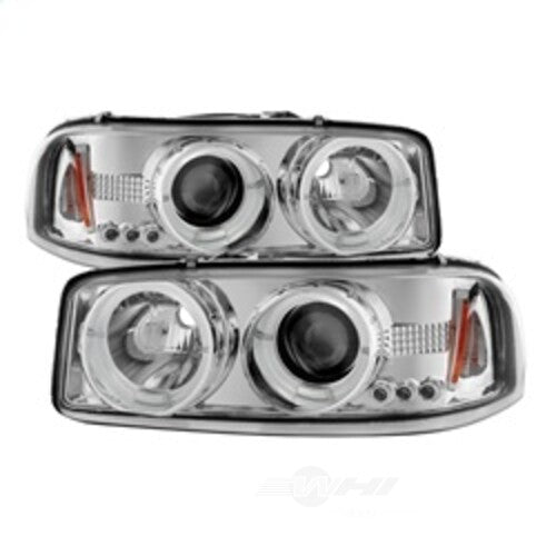 Spyder Auto (Spyder Signature) Projector Headlights - LED Halo - Chrome 5009364 fits 1999-2007 GMC Sierra 1500 / 1999-2004 GMC Sierra 2500 / 2001-2006 GMC Sierra 2500 Hd / 2001-2006 GMC Sierra 3500 / 2000-2006 GMC Yukon / 2000-2006 GMC Yukon Xl 1500