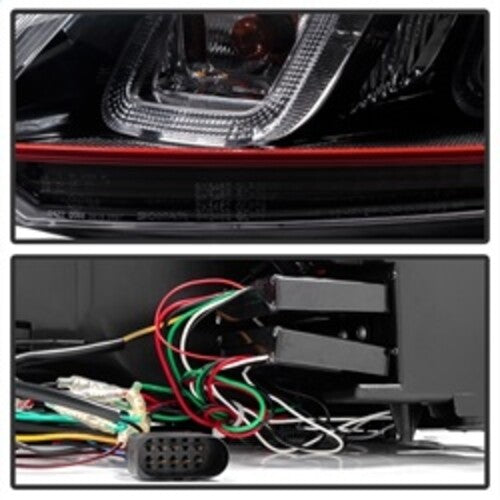 Spyder Auto (Spyder Signature) Projector Headlights - Version 3 - Dual U DRL - Black 5082046