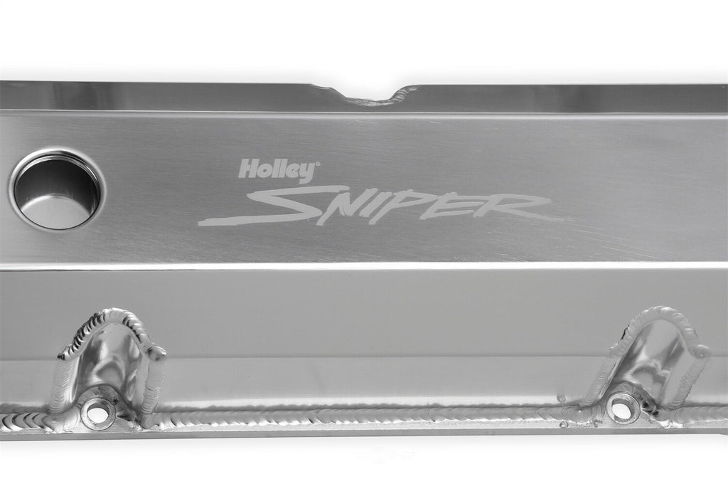 Holley Sniper EFI Sniper Valve Cover - Fabricated Aluminum - Tall - Natural Anodized 890001 fits 1958-1976 Ford / Mercury