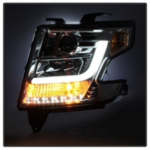 Spyder Auto (Spyder Signature) Projector Headlights - DRL LED - Chrome 5082534 fits 2015-2018 Chevrolet Suburban / 2016-2018 Chevrolet Suburban 3500 Hd / 2015-2018 Chevrolet Tahoe