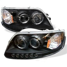 Load image into Gallery viewer, Spyder Auto (Spyder Signature) 1PC Projector Headlights - LED Halo - Amber Reflector - Black 5010261 fits 1997-2003 Ford Expedition / 1997-2003 Ford F-150