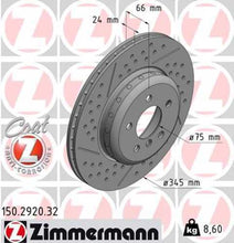 Load image into Gallery viewer, Zimmermann Brake Disc 150.2920.32 fits 2012-2020 BMW 320I xDrive / 328D / 328I / 328I GT xDrive / 328I xDrive / 330E / 330I / 330I GT xDrive