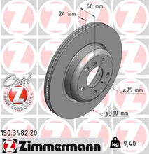 Load image into Gallery viewer, Zimmermann Coated Brake Disc 3482 fits 2011-2016 BMW 528I / 2012-2016 BMW 528I xDrive