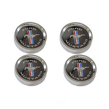 Load image into Gallery viewer, Scott Drake Styled Steel Hubcaps (Black Background) C5ZZ-1130-WB fits 1965-1966 Ford Mustang