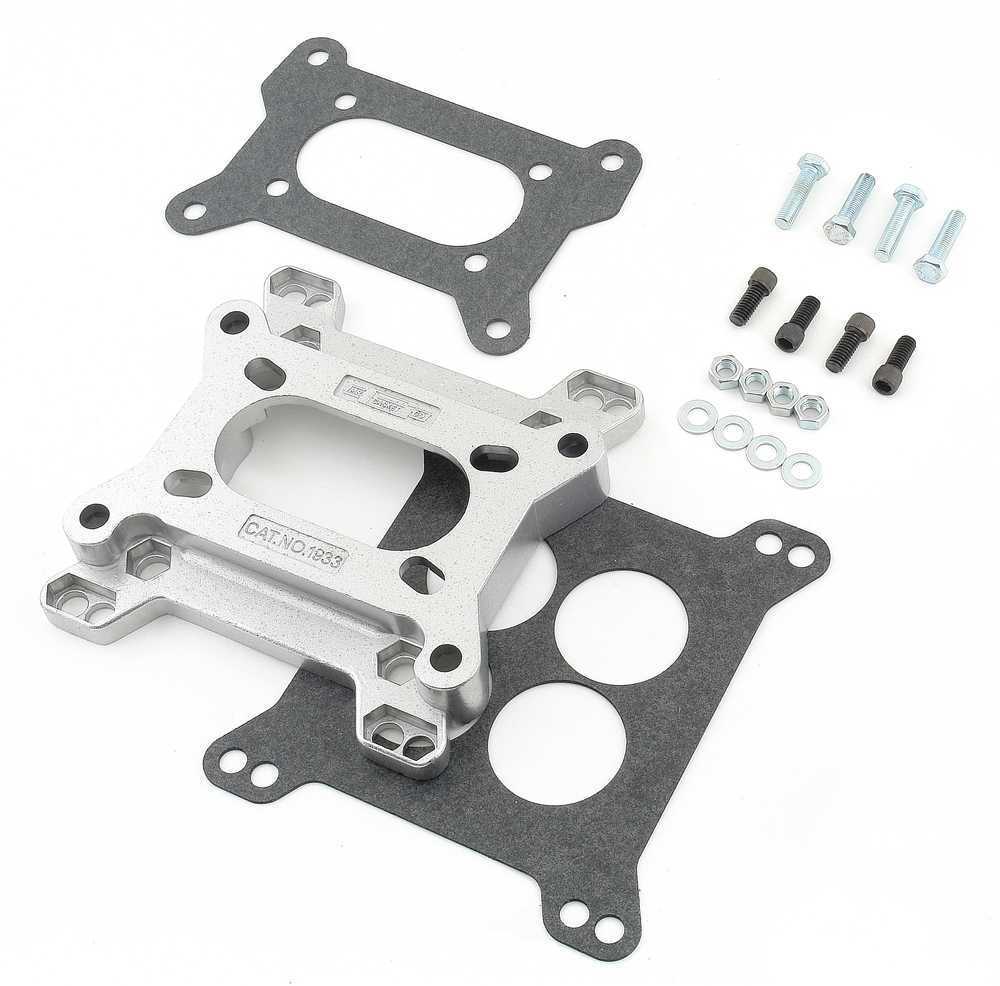 Mr Gasket Adapter squarebore 4-Barrel carburetors to 2-Barrel squarebore intake manifolds. 1933