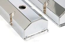 Load image into Gallery viewer, Hamburger's Performance FABRICATED ALUMINUM VALVE COVERS CHROME WITH HOLE 1025 fits Chevy SB