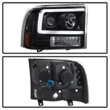 Load image into Gallery viewer, Spyder Auto (Spyder Signature) 1PC Light Bar Projector Headlights - Black 5084491 fits 2000-2004 Ford Excursion / 1999-2004 Ford F-250 Super Duty
