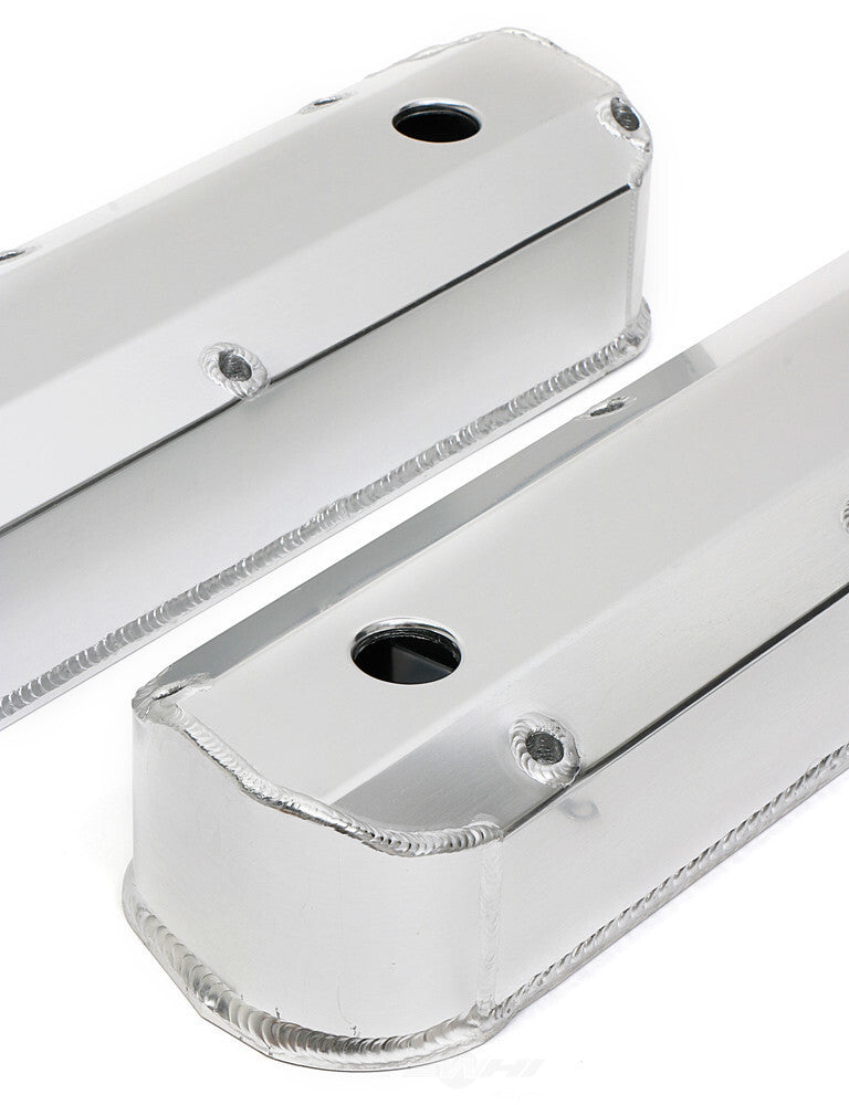 Hamburger's Performance FABRICATED ALUMINUM VALVE COVERS BRUSHED WITH HOLE 1040 fits Ford SB