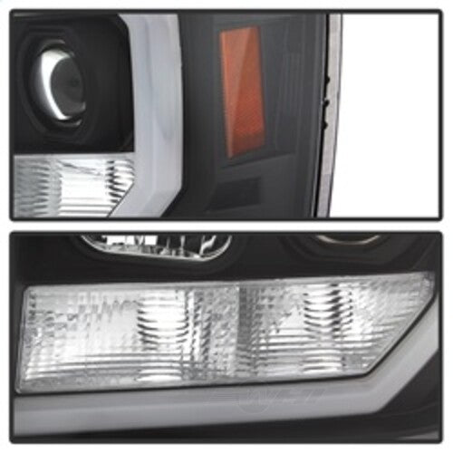 Spyder Auto (Spyder Signature) Projector Headlights - Version 2 - Light Bar DRL LED - Black 5083630 fits 2007-2013 GMC Sierra / 2007-2013 GMC Sierra 2500 Hd / 2007-2013 GMC Sierra 3500 Hd